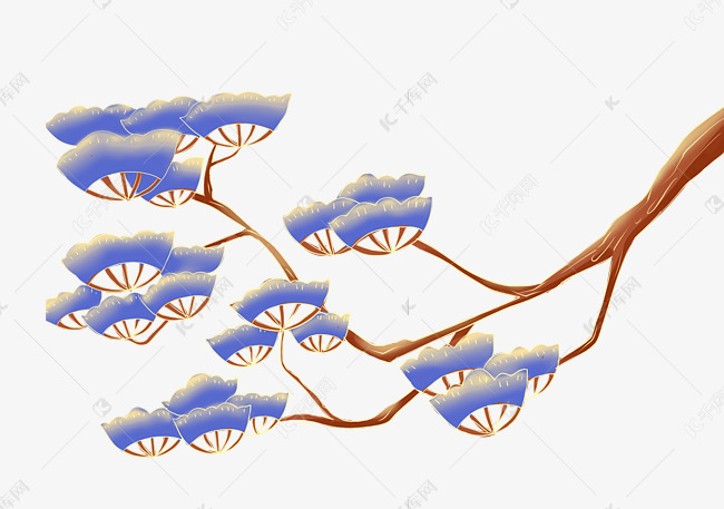 中国风新式中式松树