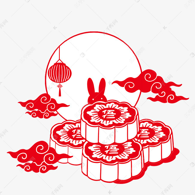 中秋节剪纸