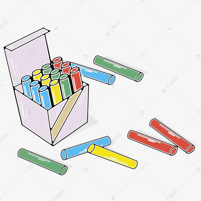 教师节彩色粉笔