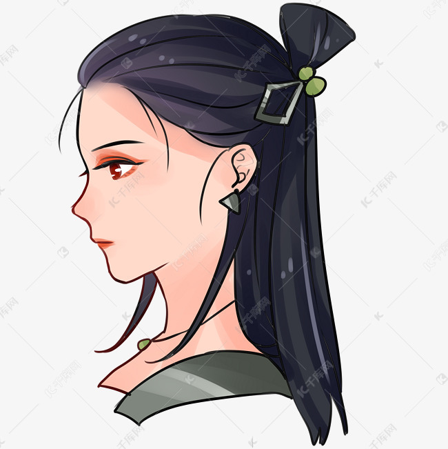 古风漂亮美女侧脸