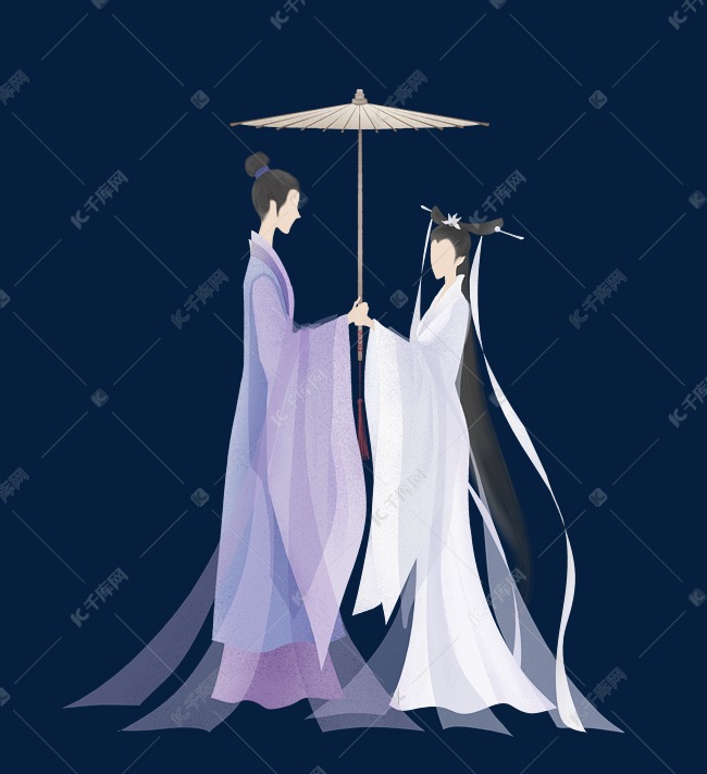 国潮七夕新白娘子许仙素材图片免费下载 高清卡通手绘psd 千库网 图片编号1141