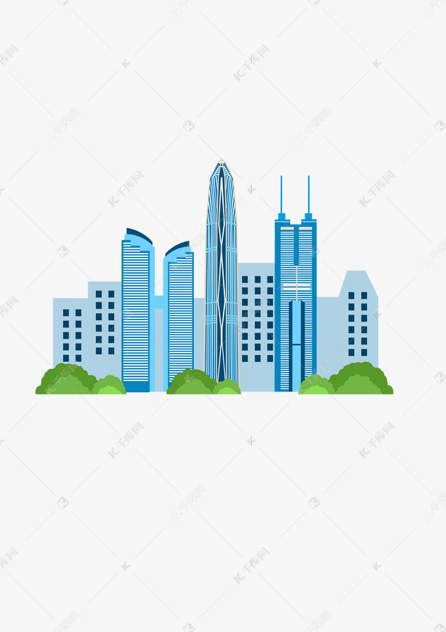 深圳城市地标天际线素材图片免费下载-千库网