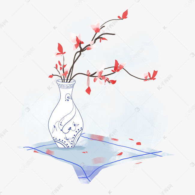 古风瓶插花装饰