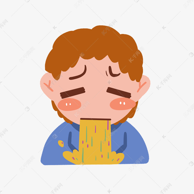 卡通恶心呕吐表情包素材图片免费下载 高清装饰图案psd 千库网 图片编号