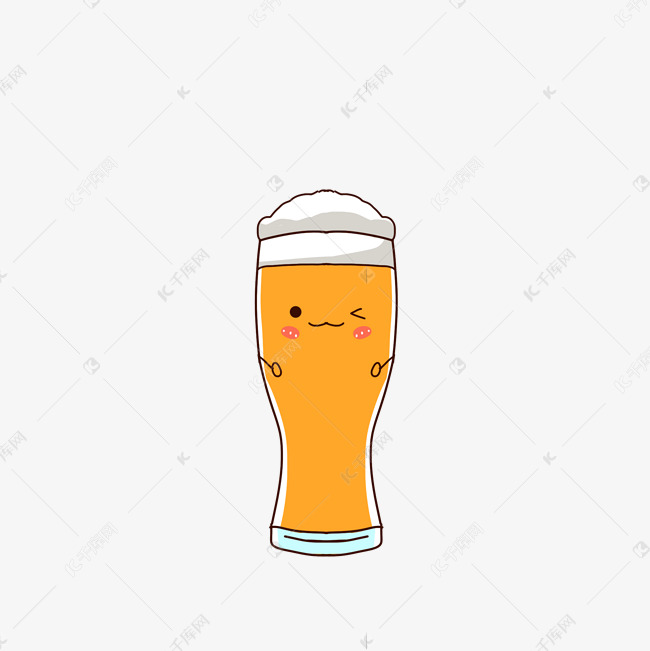 拟人啤酒酒水