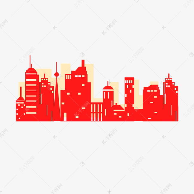 城市地标建筑剪影素材图片免费下载-千库网