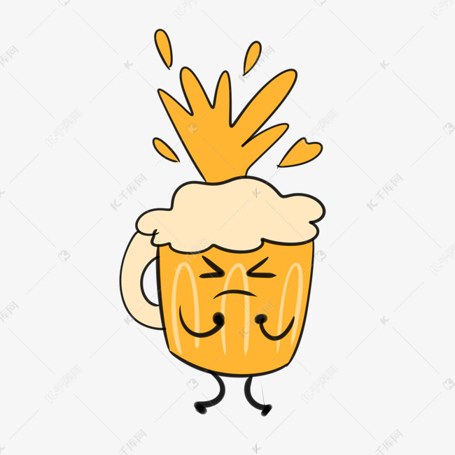 可爱拟人啤酒