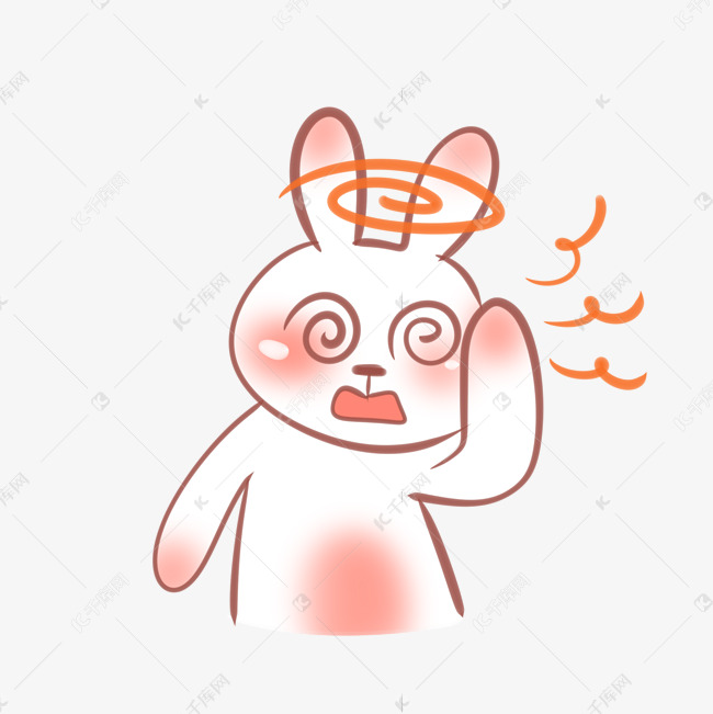 可爱兔子晕圈