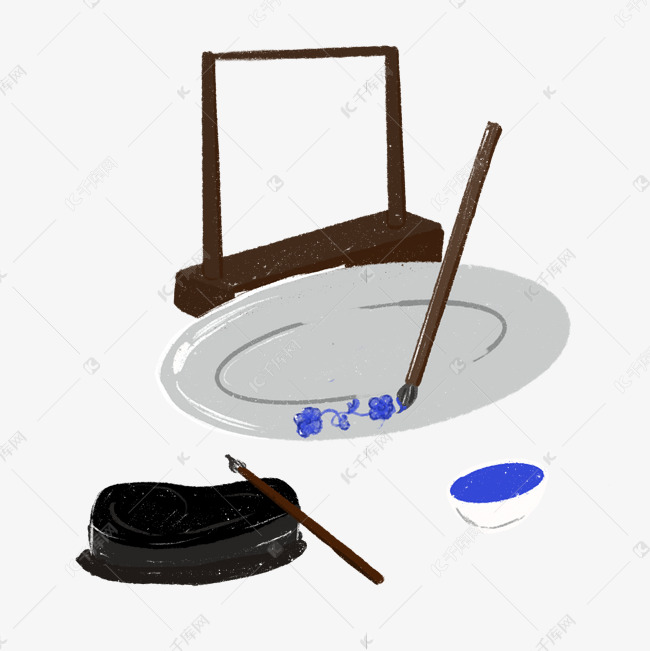 手工绘画笔墨纸砚