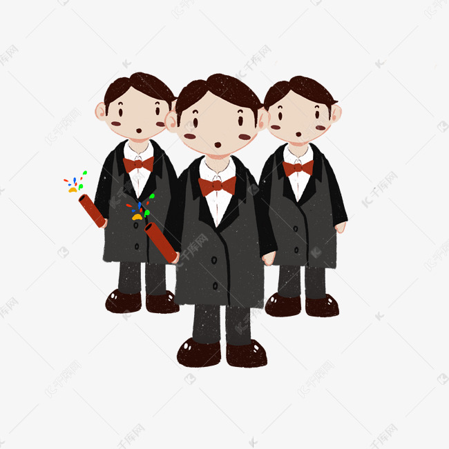 婚礼拿着礼花的伴郎