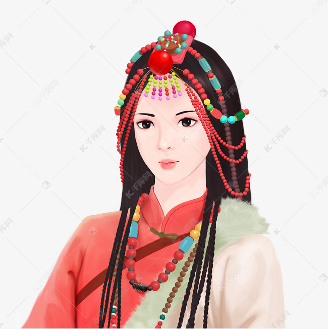 少数民族藏族女孩