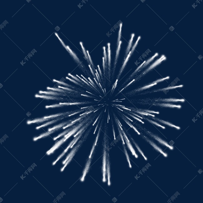 白色透明放射性烟花