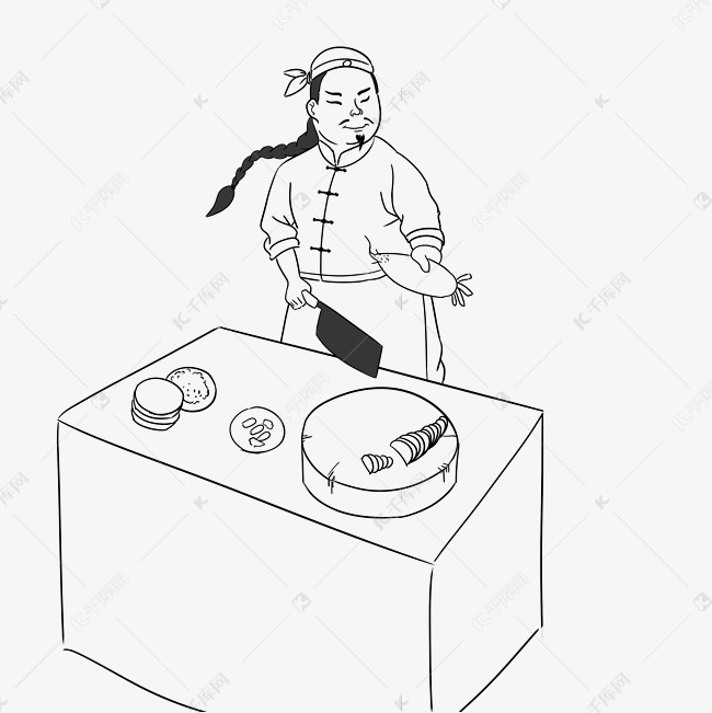 中式切菜厨师