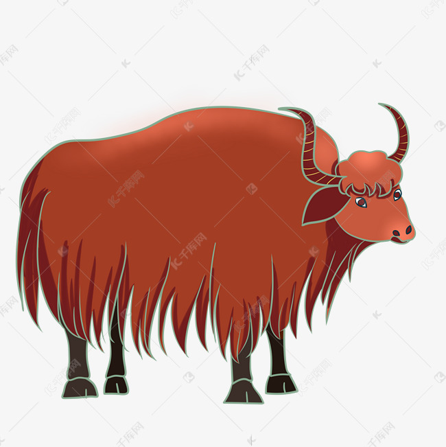 红色牦牛动物