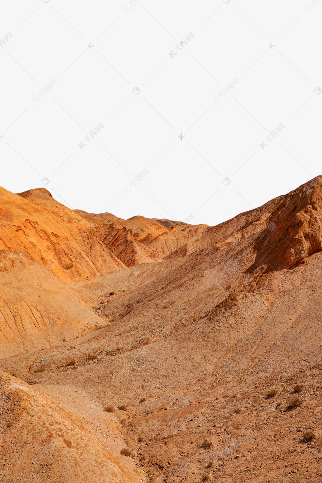 雅丹地貌土丘沙丘自然风光