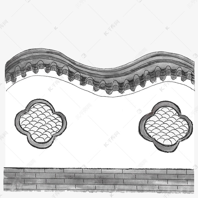 中式院墙白墙素材图片免费下载