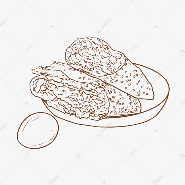 线稿煎饼果子