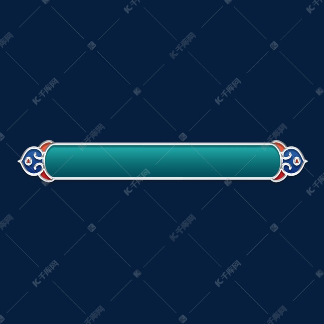 银色浮雕中式花纹标题栏