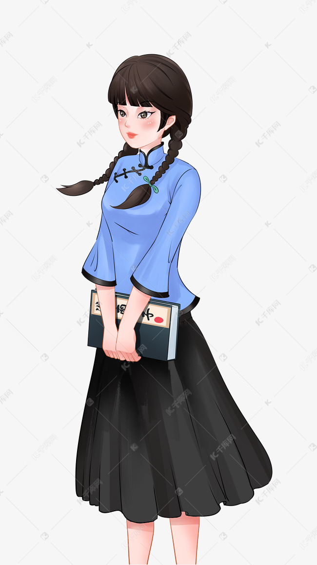 民国学生怀旧人物美女复古素材图片免费下载-千库网