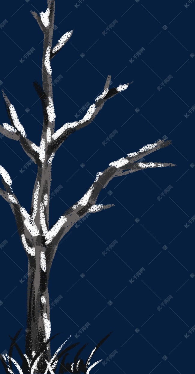 雪树枝树木