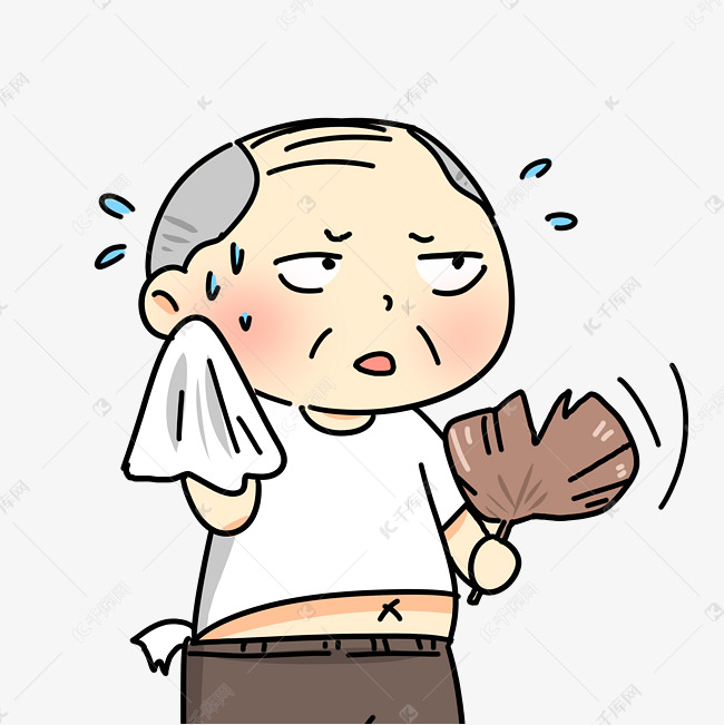 老爷爷擦汗表情包