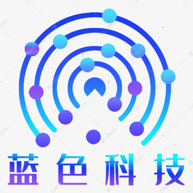 蓝色简约科技logo