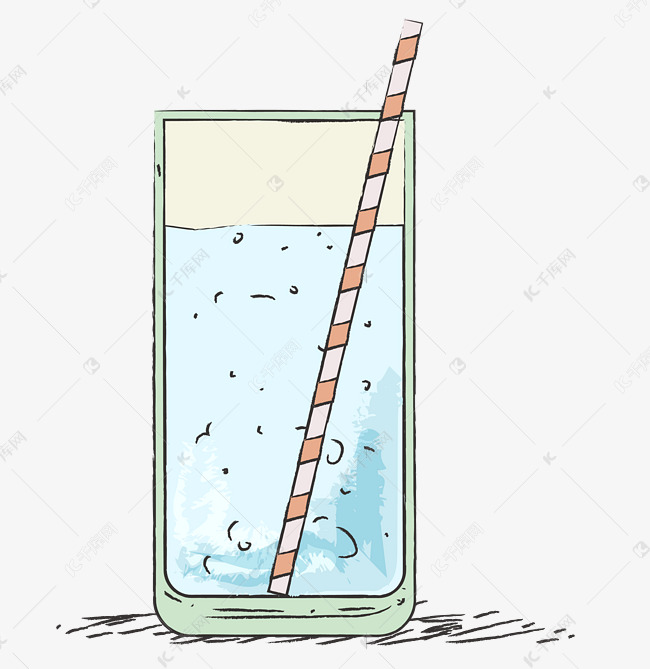 手绘卡通苏打水