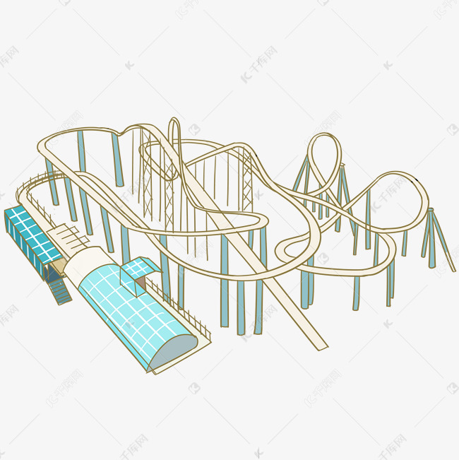 更多手绘游乐场过山车设计图片快来千库吧