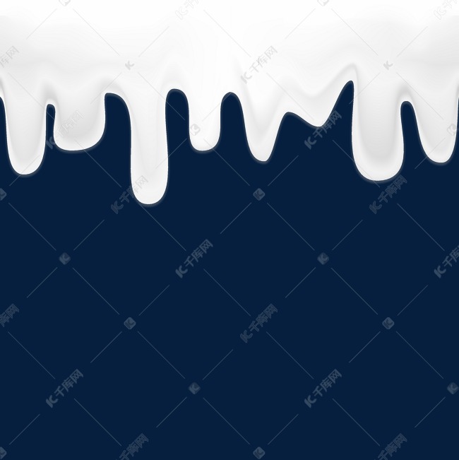 矢量仿真滴下的白奶油素材图片免费下载-千库网
