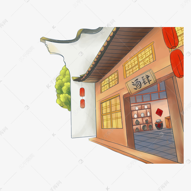 古代建筑房子酒馆