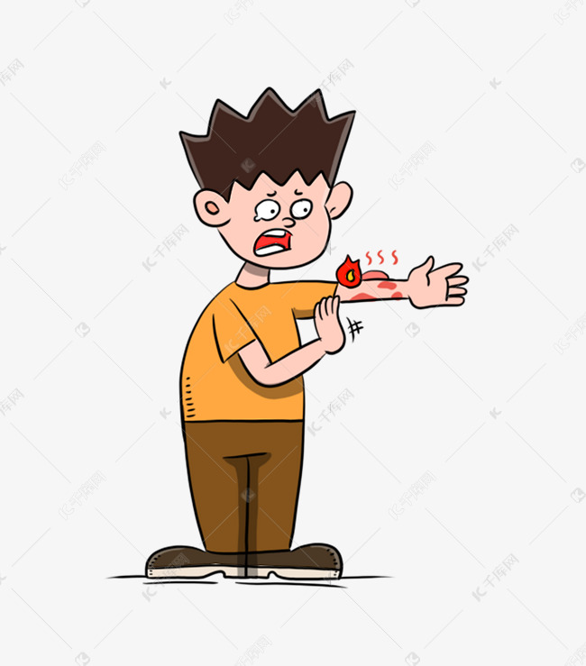 男孩火烫伤表情包