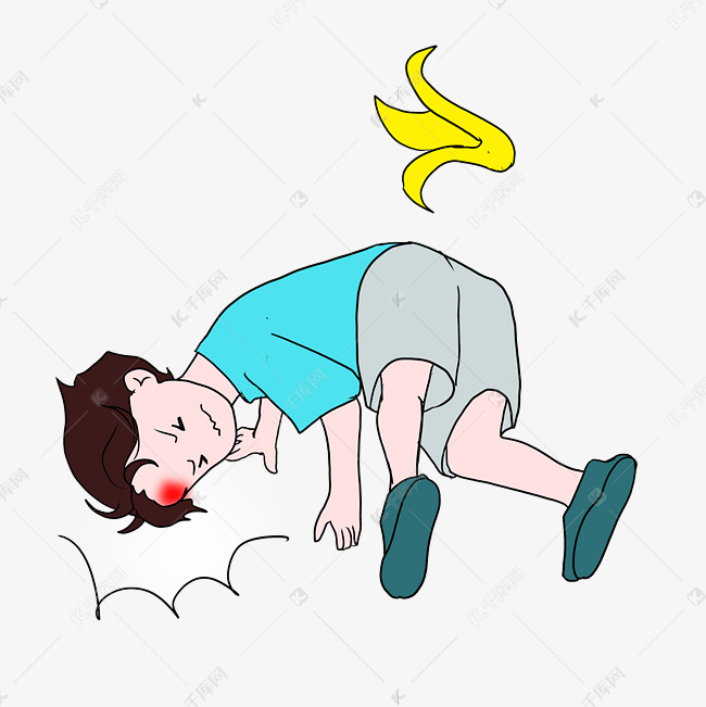 男孩跌倒头部摔伤