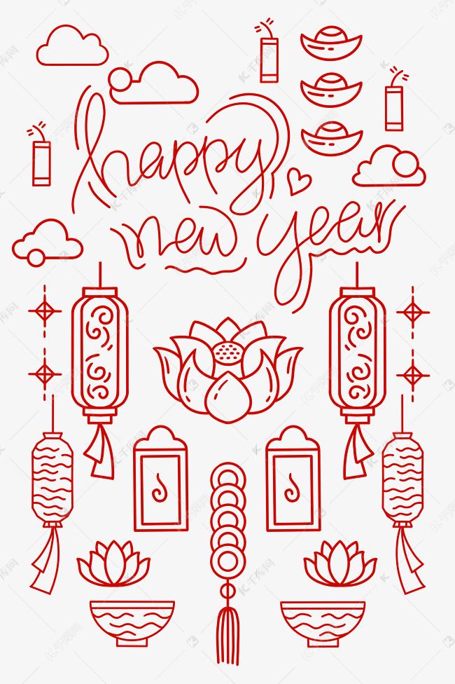 新年春节底纹