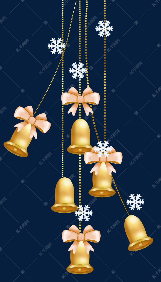 圣诞节一串铃铛挂饰