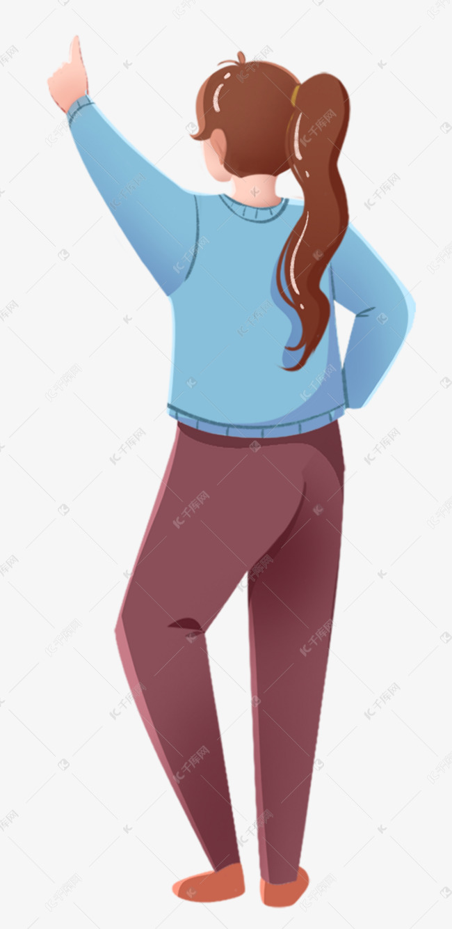 小女孩背后