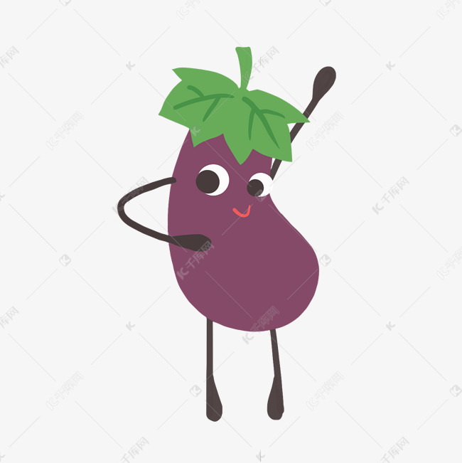 拟人蔬菜茄子