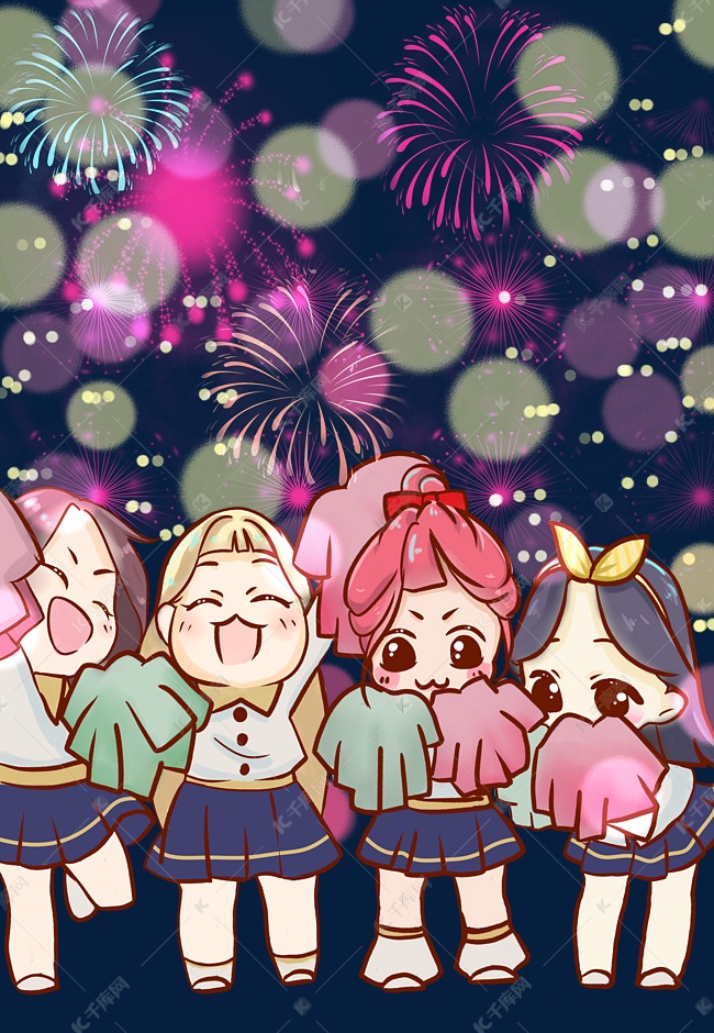 元旦跨年2021烟花派对热闹