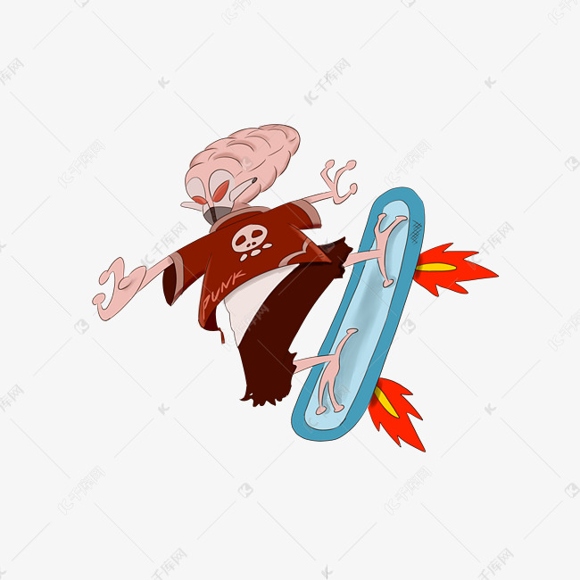 踩着风火轮的异形人