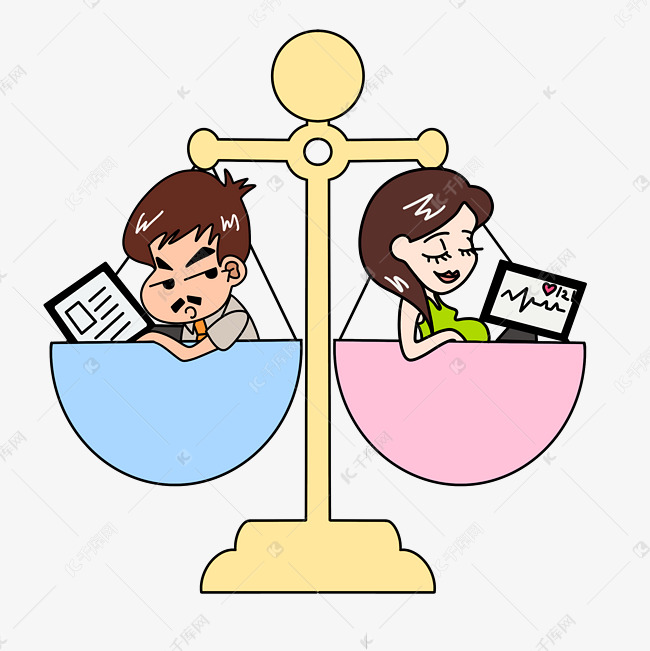 男女平等天平秤