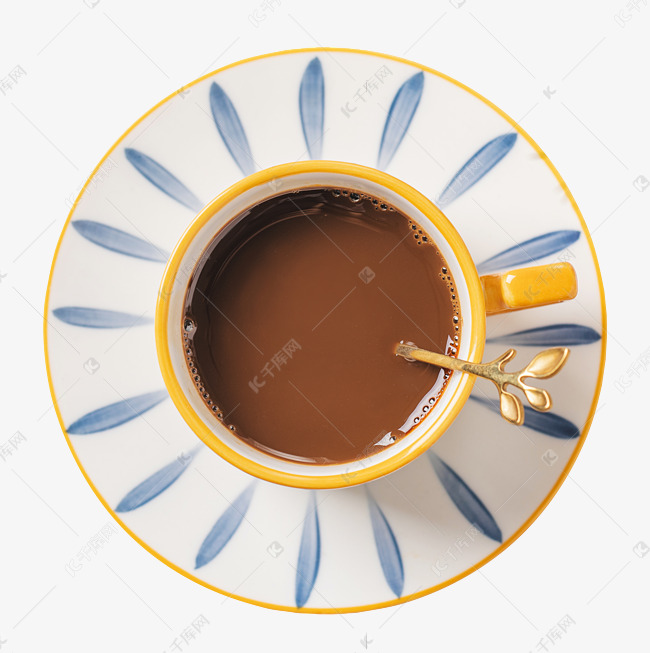 咖啡杯俯视图