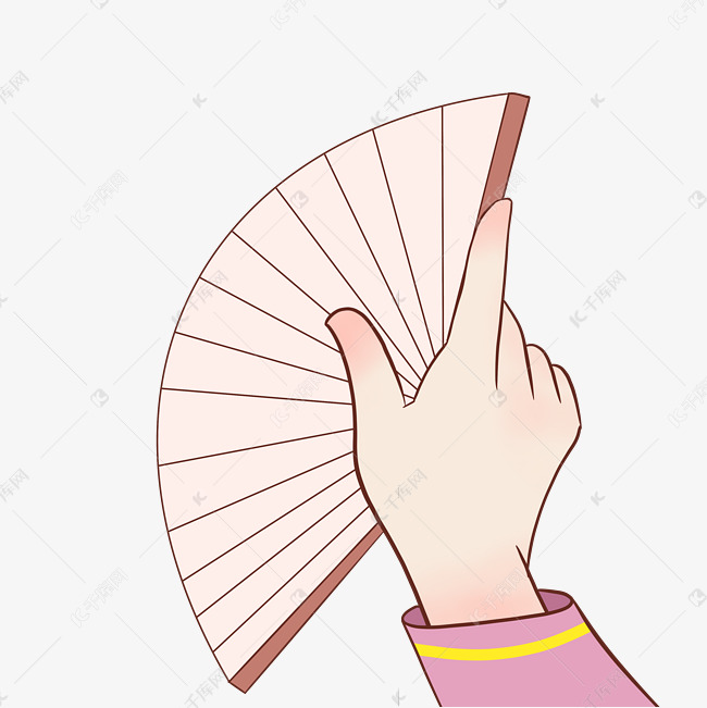 古风手握扇子