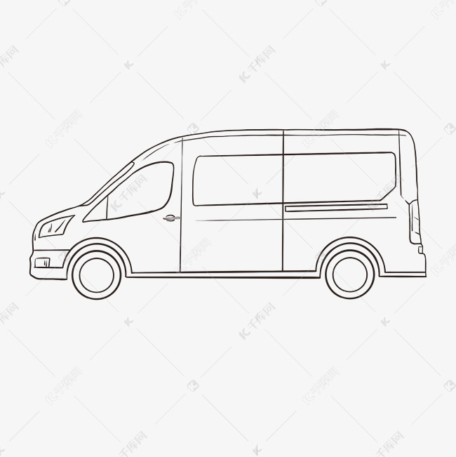 面包车汽车轮廓