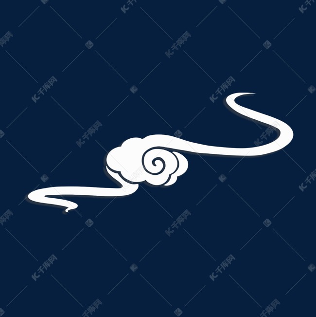 白色剪纸风祥云素材图片免费下载-千库网