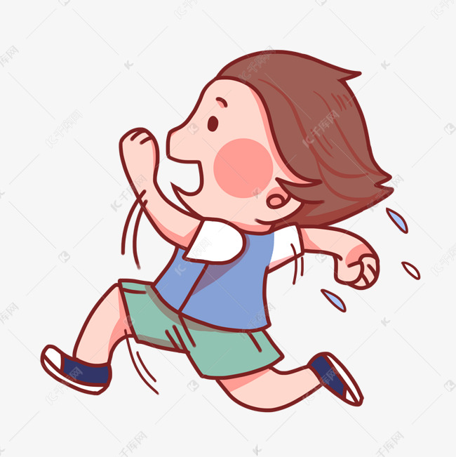 跑步卡通素材图片免费下载-千库网