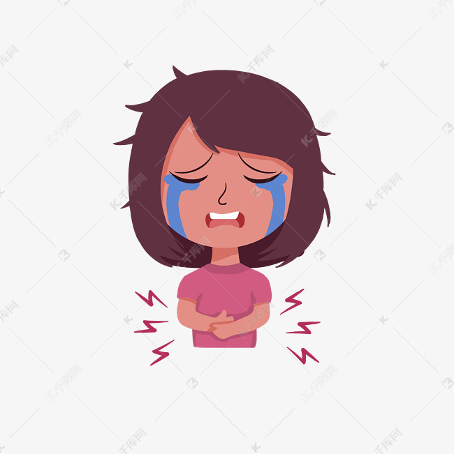 胃痛到流眼泪