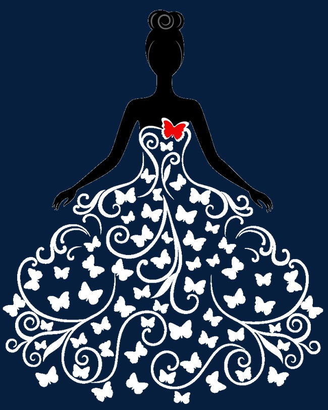 创意婚纱剪影矢量素材【高清装饰元素png素材】-90设计