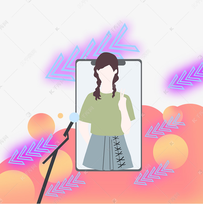 手机直播女网红