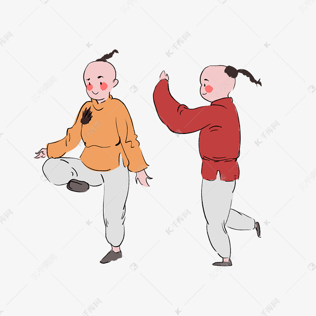 踢毽子的古代男孩素材图片免费下载-千库网