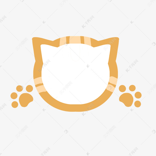 小猫咪造型边框