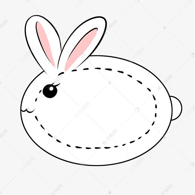 创意卡通可爱兔子边框